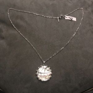 WHBM Mother of Pearl Medallion Necklace